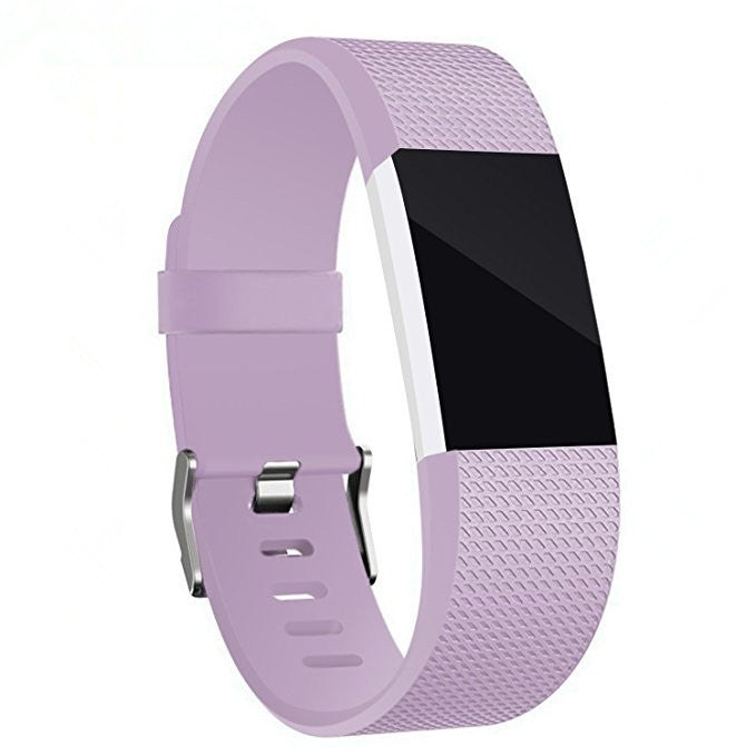 Square Pattern Adjustable Sport Watch Band for FITBIT Charge 2, Size:... (Black) L, Light Purple Light Purple