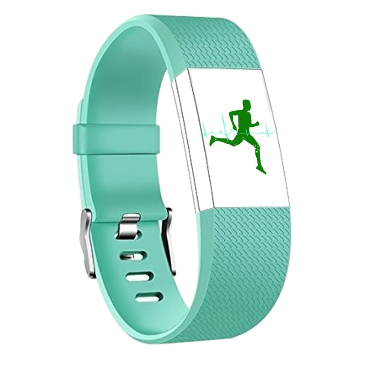 Square Pattern Adjustable Sport Watch Band for FITBIT Charge 2, Size:... (Black) L, Mint Green Mint Green