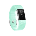Diamond Pattern Adjustable Sport Watch Band for FITBIT Charge 2, Size: L, 12.5x8.5cm, L L Cyan