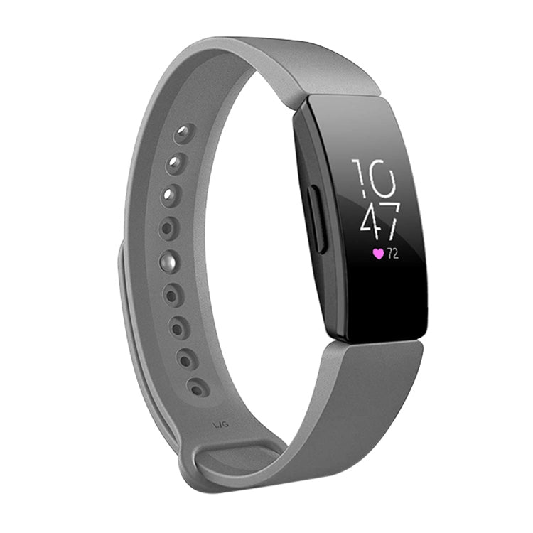 Smart Watch Snap Fastener Watch Band for Fitbit Inspire HR Grey