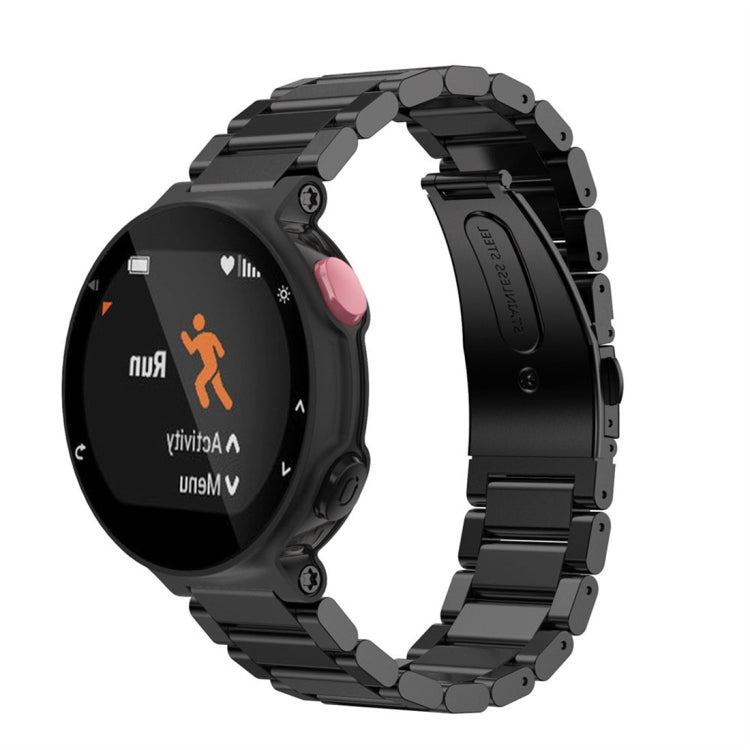 Universal Smart Watch Three Steel Strips Watch Band for Garmin Forerunner 220 / 230 / 235 / 630 / 620 / 735 Black