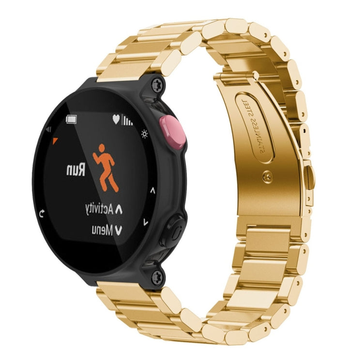 Universal Smart Watch Three Steel Strips Watch Band for Garmin Forerunner 220 / 230 / 235 / 630 / 620 / 735 Gold