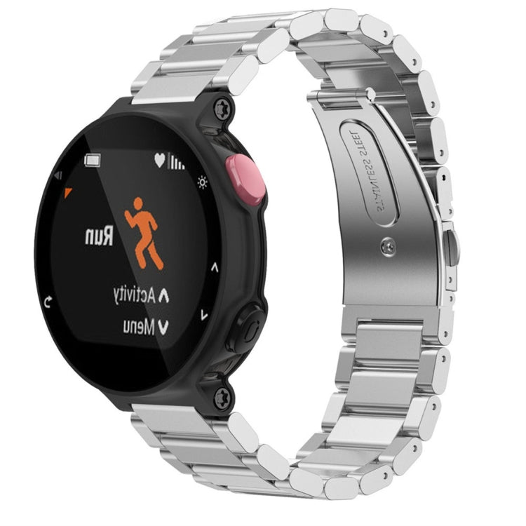 Universal Smart Watch Three Steel Strips Watch Band for Garmin Forerunner 220 / 230 / 235 / 630 / 620 / 735 Silver
