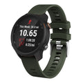 Smart Watch Silicone Watch Band for Garmin Forerunner 245 Army Green