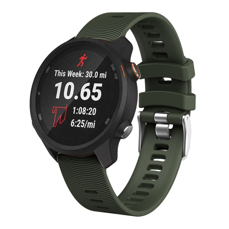Watch Band – Silicone (Garmin Forerunner 245) Army Green