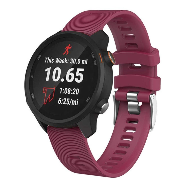 Watch Band – Silicone (Garmin Forerunner 245) Purplish Red