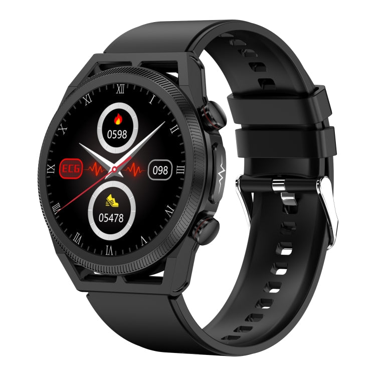 ET310 1.39 inch IPS Screen IP67 Waterproof Silicone Band Smart Watch, Support Body Temperature Monitoring / ECG, ET310 ET310 Black