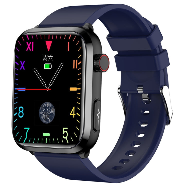 ET210 1.91 inch IPS Screen IP67 Waterproof Silicone Band Smart Watch, Support Body Temperature Monitoring / ECG, ET210 ET210 Dark Blue