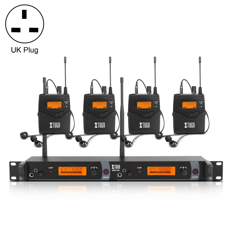 XTUGA IEM1200 Wireless Transmitter 4 Bodypack Stage Singer In-Ear Monitor System, Transmitter 4 Bodypack – TPU Transmitter 4 Bodypack UK Plug