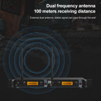 XTUGA IEM1200 Wireless Transmitter 4 Bodypack Stage Singer In-Ear Monitor System, Transmitter 4 Bodypack