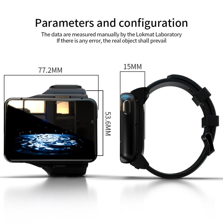 LOKMAT APPLLP Max 4G Call Smart Watch, 2.88 inch MTK6761 Quad Core, 4GB+64GB, Android 9.0, GPS, Heart Rate