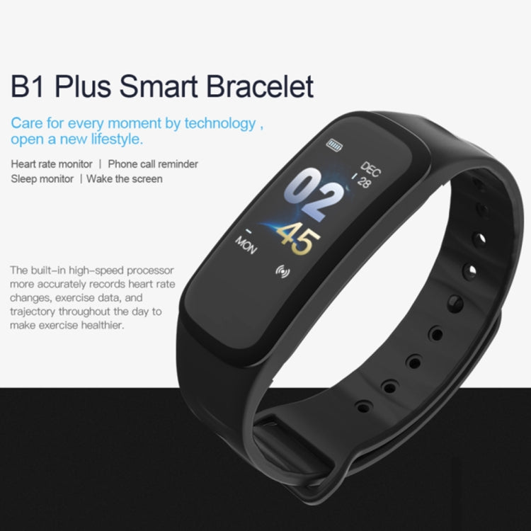 TLW B1 Plus Fitness Tracker 0.96 inch Color Screen Bluetooth 4.0 Wristband Smart Bracelet, IP67 Waterproof, Support Sports Mode / Heart Rate Monitor / Sleep Monitor / Information Reminder, B1 Black, B1 Blue, B1 Red – Waterproof, Bluetooth