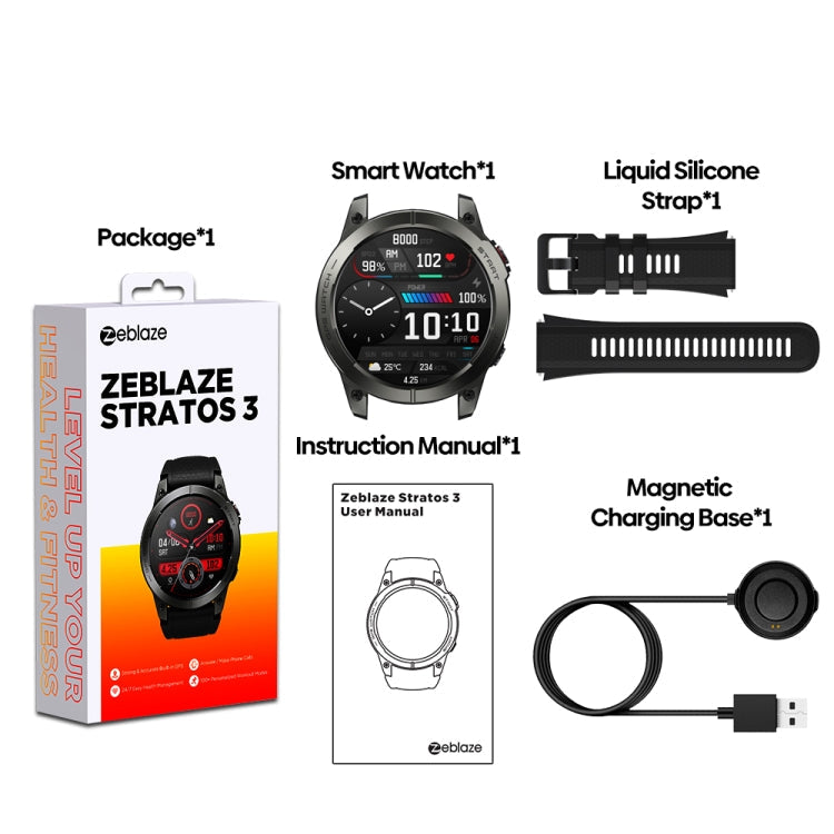 Smart Watch – 1.43" Screen, IP68 Waterproof, Bluetooth Call