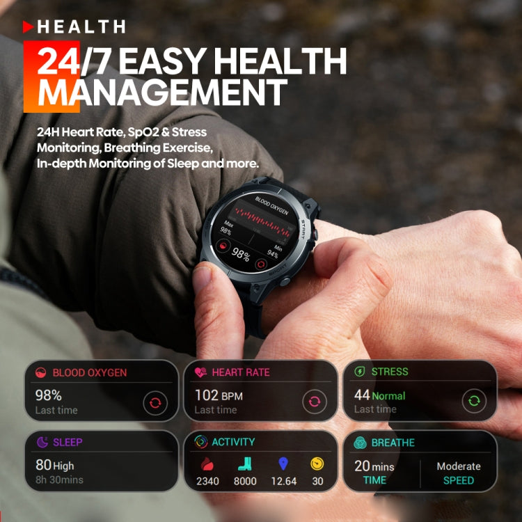 Smart Watch – 1.43" Screen, IP68 Waterproof, Bluetooth Call