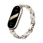 Original For Xiaomi Mi Band 8 Fashion Stainless Steel Bracelet White