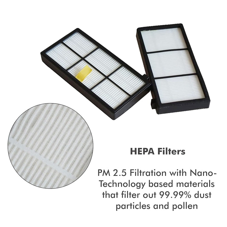 4 PCS Universal Replacement Robotic Vacuum Cleaner HEPA Filter for iRobot 870 / 800 / 880 / 960 / 980 – Durable Build, Easy to Use