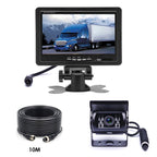 F0505 7 inch HD Car 18 IR LEDs Backup Camera Rearview Mirror Monitor, with 10m Cable, Single Camera – Waterproof