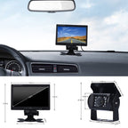 F0505 7 inch HD Car 18 IR LEDs Backup Camera Rearview Mirror Monitor, with 10m Cable, Single Camera – Waterproof