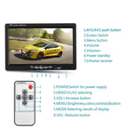 F0505 7 inch HD Car 18 IR LEDs Backup Camera Rearview Mirror Monitor, with 10m Cable, Single Camera – Waterproof