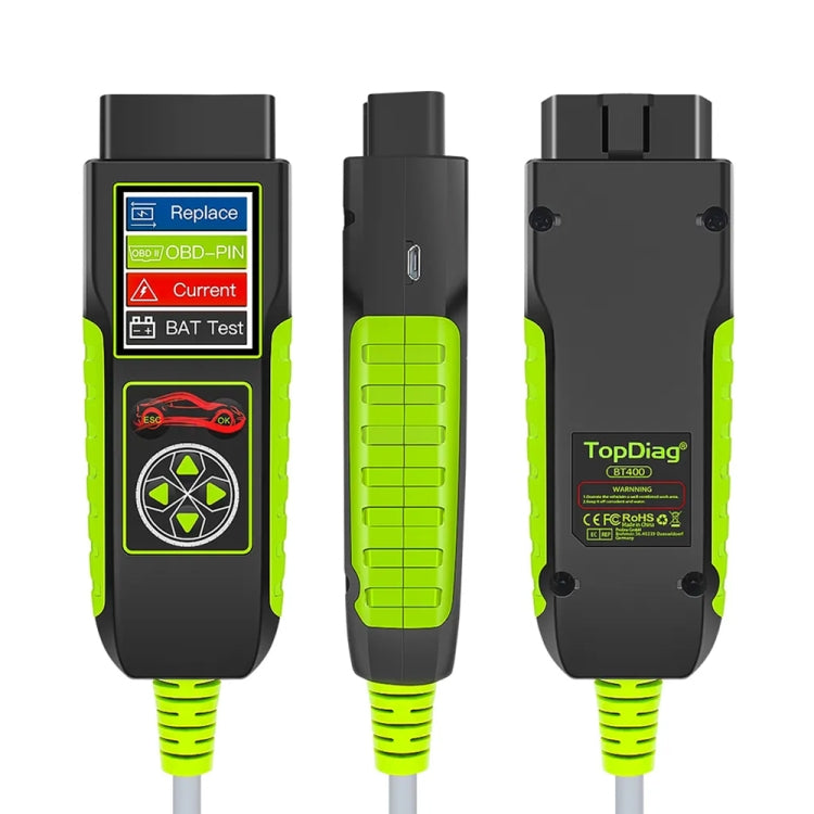 TopDiag BT400 4 in 1 Car Battery Intelligent Analyzer Diagnostic Instrument, TopDiag BT400 – Durable Build, Easy to Use