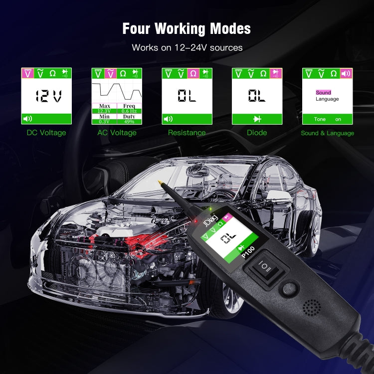 TopDiag P100 Car Circuit Intelligent Analyzer Diagnostic Instrument, Cable Length: 10m, TopDiag P100 10m – Durable Build, Easy to Use