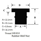 20 in 1 M6 Universal Motorcycle Windshield Brass Nuts, M6