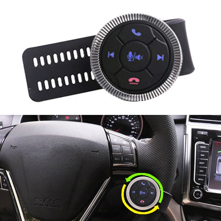 Universal Strap Shape Steering Wheel Remote Control Car Multimedia Wireless Button Remote Control, Strap Shape Black, Strap Shape Silver – Durable Build, Easy to Use Strap Shape Silver Silver