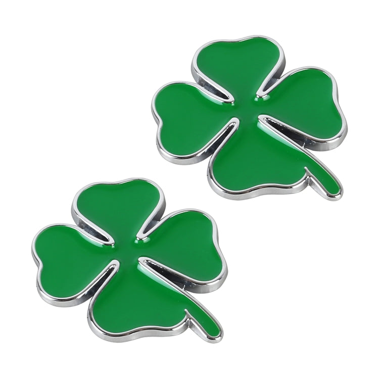 2pcs Four Leaf Clover Luck Symbol Badge Labeling Sticker Styling Car Decoration, Size: 2x2x0.2cm, Size: 2x2x0.2cm Size: 2x2x0.2cm