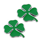 2pcs Four Leaf Clover Luck Symbol Badge Labeling Sticker Styling Car Decoration, Size: 2x2x0.2cm, Size: 2x2x0.2cm Size: 2x2x0.2cm