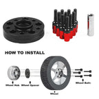 For Mercedes-Benz 20mm Car Modified Wheel Hub Flange Center Wheel Spacer with M12x1.5 Screws, 20mm