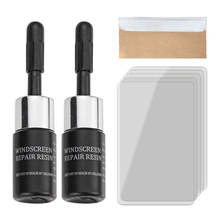 2 in 1 3ml Paintless Dent Removal Car Window Windshield Repair Fluid with Tool, 2 in 1 Repair Fluid (Black), 2 in 1 Repair Fluid (White) 2 in 1 Repair Fluid (Black) Black