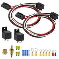 Car 12V 40A 175-185 Degree Thermostat Dual Electric Cooling Fan Wiring Relay Sensor Kit, Electric Cooling Fan Wiring Relay Electric Cooling Fan Wiring Relay