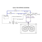 Car 12V 40A 175-185 Degree Thermostat Dual Electric Cooling Fan Wiring Relay Sensor Kit, Electric Cooling Fan Wiring Relay