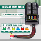 24V 5 Pin Car 6 Slots Waterproof Relay Fuse Box with Cable, 24V 5 Pin – Waterproof