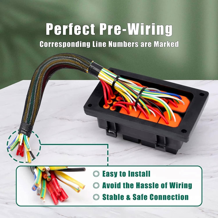 24V 5 Pin Car 6 Slots Waterproof Relay Fuse Box with Cable, 24V 5 Pin – Waterproof