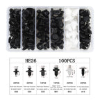 100 in 1 Universal Car Plastic Fasteners Rivet Clips Set, 100 PCS