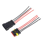10pcs 3P Car Waterproof Plug Car Connector Plug-In, Length：10cm, 4P – Waterproof