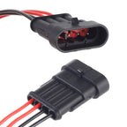 10pcs 3P Car Waterproof Plug Car Connector Plug-In, Length：10cm, 4P – Waterproof