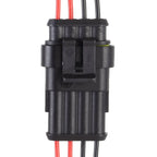 10pcs 3P Car Waterproof Plug Car Connector Plug-In, Length：10cm, 4P – Waterproof
