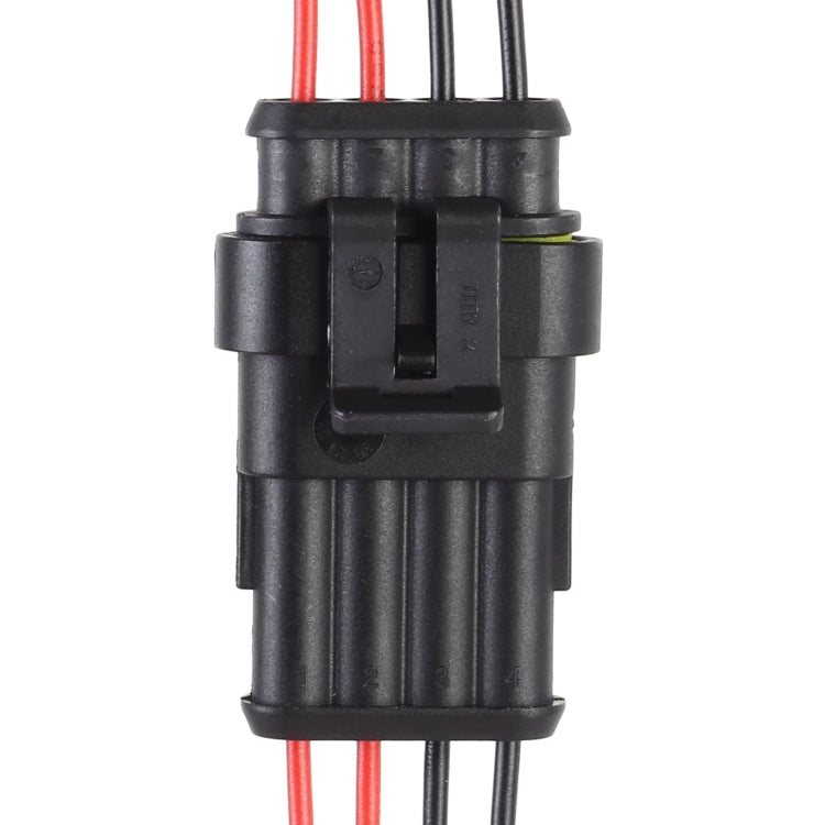 10pcs 3P Car Waterproof Plug Car Connector Plug-In, Length：10cm, 4P – Waterproof