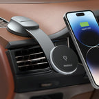 MOMAX CM25B Magnetic Wireless Charger Car Suction Cup Phone Holder, CM25B – Magnetic, Wireless Charging, TPU CM25B