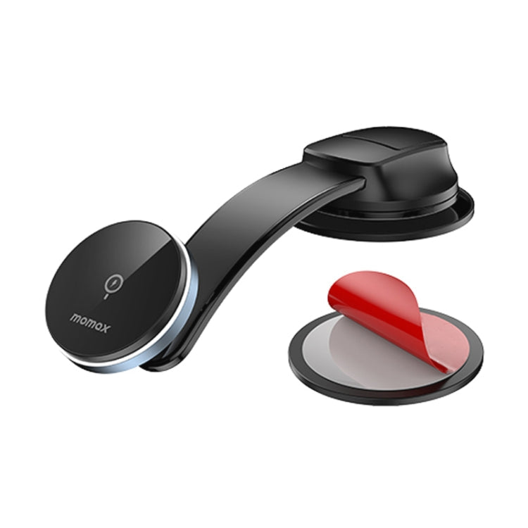 MOMAX CM25B Magnetic Wireless Charger Car Suction Cup Phone Holder, CM25B – Magnetic, Wireless Charging, TPU