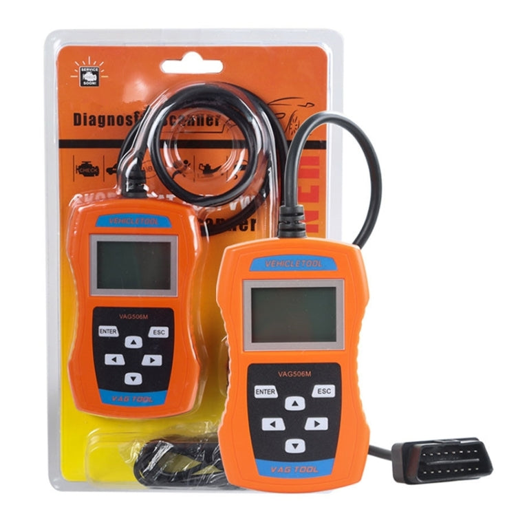 VAG506M Car Mini Code Reader OBD2 Fault Detector Diagnostic Tool, Southern European Version, VAG506M , Southern European Version – TPU