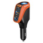 DY48TC 188W USB-C / Type-C + USB Dual Port Multi-function Car Charger with Cigarette Lighter Orange