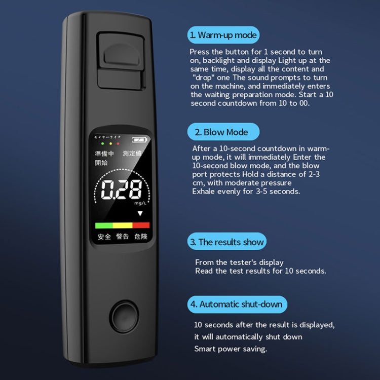 CSY-100 Portable Air Blowing High Precision Digital Alcohol Tester – Durable Build, Easy to Use