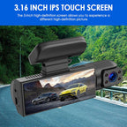 3.16 inch 1080P HD Night Vision Front and Inside Dual Lenses Driving Recorder, Front and Inside Dual Lenses – Durable Build, Easy to Use