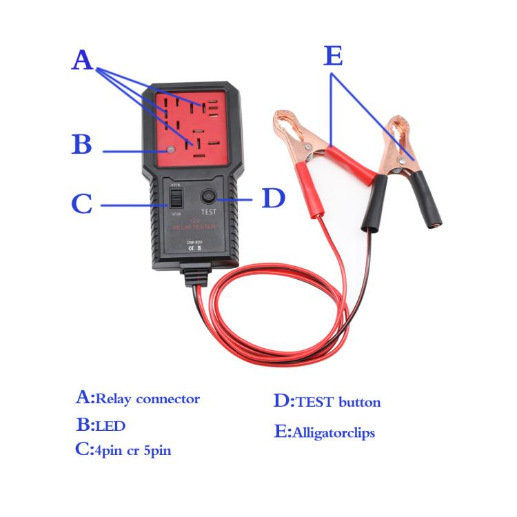 utomotive Relay Tester 12V Universal Relay Analyzer 4-Pin & 5-Pin Relays Tester – Durable Build, Easy to Use