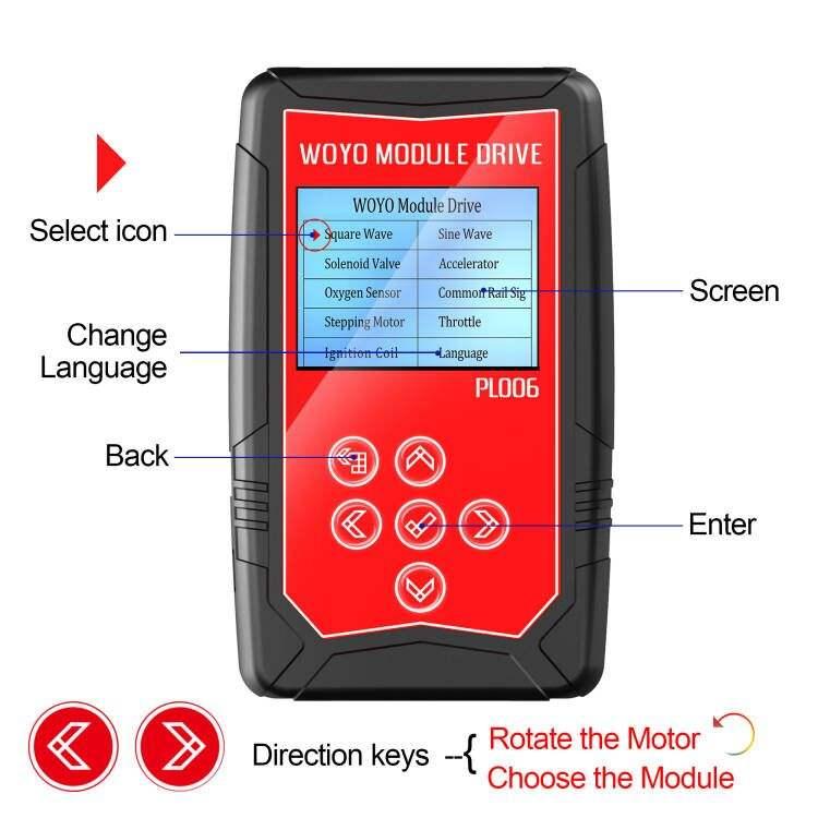WOYO PL006 Automotive Component Sensor Offline Drive Tester for Automotive Maintenance and Inspection Sensors Auto tools, PL006 – TPU
