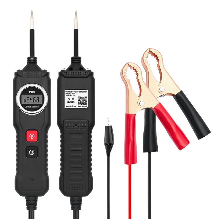 P100 5V-40V Electric Circuit Tester, Two Power Supply, Cable Length: 1.53m, P100 P100