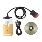 Car Bluetooth Diagnostic Cables Aluminum Alloy OBD2 Diagnostic Tool Delphi DS150E, Aluminum Alloy (Gold), Aluminum Alloy (Red)